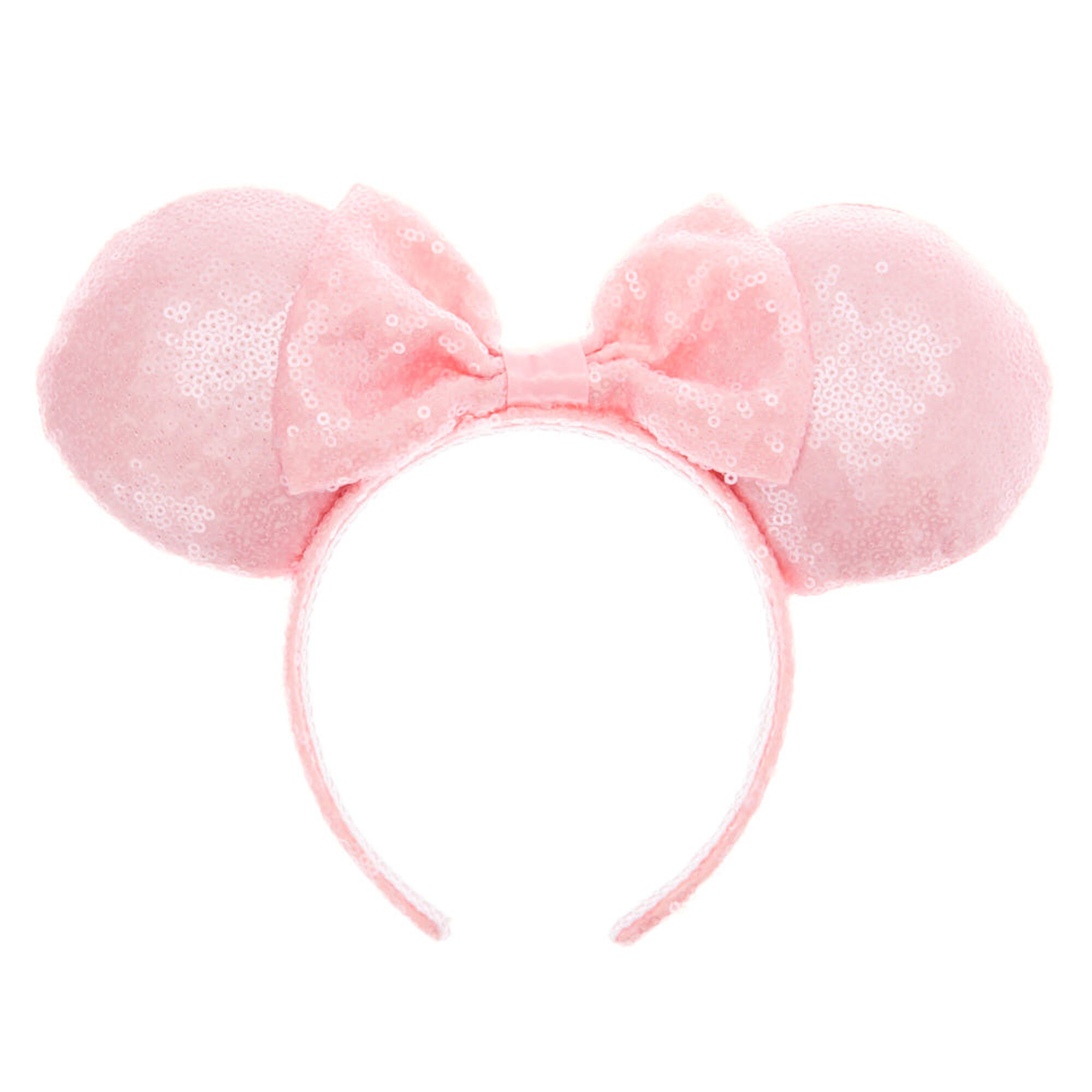 New w/Tags Mouse Pink Sequined Minnie Ears Headband Details about   Disney Store Exclusive